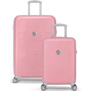 SUITSUIT - Kofferset - Roze - 2 Delig - Handbagage en Reiskoffer - Veilig Cijferslot