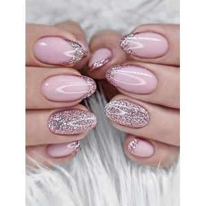 glamoureus 24-delige glitter nepnagelset - plaknagels