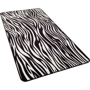 Keukenloper zebraprint met antislip, voor slaapkamer, mancave, woonkamer, 80x150