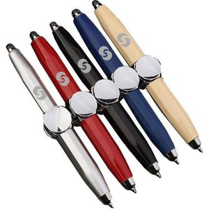 Solidix fidget pen - Beige - anti stress - kalmerende pen - Rustgevende pen - pen met lampje - Combineren mogelijk