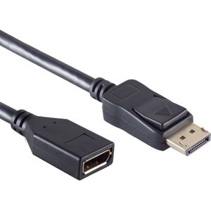 Premium DisplayPort verlengkabel - versie 1.2 (4K 60Hz) / zwart - 3 meter