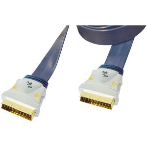 Premium 21-pins Scart kabel - plat - 10 meter