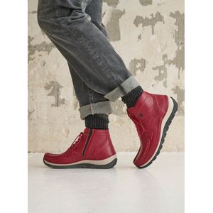 Wolky Hoge veterschoenen Salado bordeauxrood leer