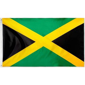 CHPN - Vlag - Vlag van Jamaica - Jamaicaanse vlag - Jamaicaanse Gemeenschaps Vlag - 90/150CM - Jamaica vlag - JM - Kingston
