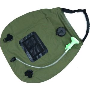 Douchetas Zonne-energie Verwarmde Waterzak 20L - Draagbare Camping Outdoor Badzak met Thermometer