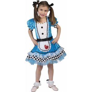 Alice In Wonderland Kostuum | Wonderbaarlijke Alice In Wonderland | Meisje | Maat 116 | Carnaval kostuum | Verkleedkleding