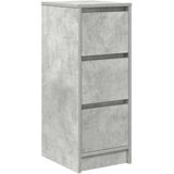 vidaXL - Dressoir - 29,5x34x76 - cm - bewerkt - hout - betongrijs