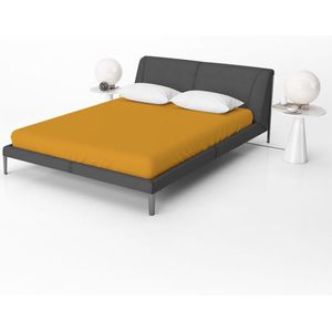 Beau Maison Jersey Hoeslaken Okergeel 140 x 200 cm