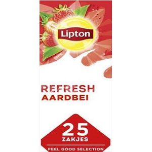 Lipton - Feel Good Selection Zwarte Thee Aardbei - 6x 25 zakjes