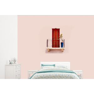 Deur - Rood - Pastel - Architectuur - Behangpapier