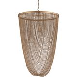 PTMD Hanglamp Nishan - 70x70x100 cm - Ijzer - Goud