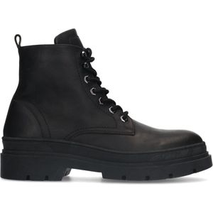 Sacha Leren Veterboots Zwart