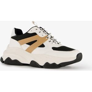 Blue Box dames dad sneakers wit beige - Maat 36 - Uitneembare zool