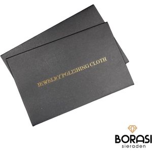 Borasi Zilver Poetsdoek | Zilveren Sieraden Glansdoek | Goud Glansdoek | Voor Sieraden | 10x6.5 CM