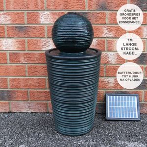 Bol fontein - Zonne-energie - Reservebatterij van 6 uur - 2.8 W 8 V - waterornament tuin