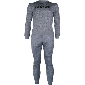 Legend Joggingpak dames/heren met trui/sweater Grijs Maat: L