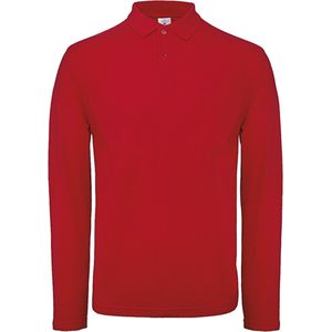 Men's Long Sleeve Polo ID.001 Rood merk B&C maat XXL