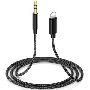 Audiokabel geschikt voor iPhone Aux Kabel - Aux 3.5mm geschikt voor Lightning naar Jack kabel voor in Auto, Speaker en Soundbar - Geschikt voor iPhone X/11/12/13 en iPad