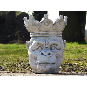 Bloempot Gorilla - 39 cm - Steen