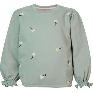 Noppies Girls Sweater Eustis long sleeve Meisjes Trui - Slate Gray - Maat 110