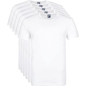 Alan Red - Giftbox Derby O-Hals T-shirts Wit (5Pack) - Heren - Maat S - Regular-fit