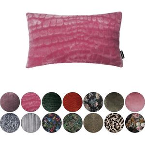 Melli Mello Sweet Escape - Sierkussen - 30x50cm - Roze - Velvet - inclusief binnen kussen - met print.