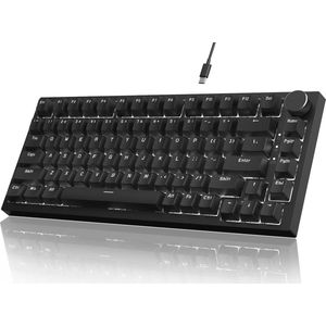 Mechanisch Toetsenbord met 75% ANSI-Indeling en Geluidsabsorberend Schuim - Ideaal voor Gaming en Werk