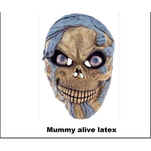 Masker Mummy Alive latex - Griezel Creepy horror halloween festival spooktocht thema feest festival Mummie
