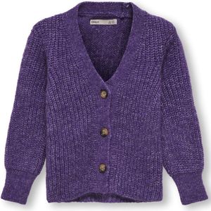 ONLY KMGCLARE L/S CARDIGAN KNT Meisjes Vest - Amaranth PurpleDetail:Melange - Maat 92