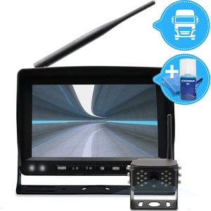 Achteruitrijcamera Draadloos 7 Inch Monitor AHD 1080p 720p hd - Geschikt voor Auto/ Camper / Caravan / Vrachtwagen / Landbouw /Boot / Tractor