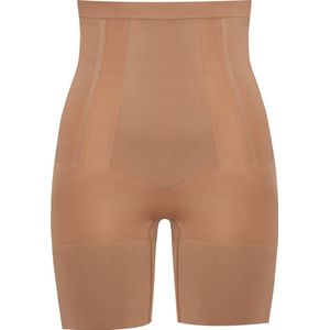 Spanx Oncore  High-Waisted Mid-Thigh Short - Kleur Dark Nude (Café au Lait) - Maat M