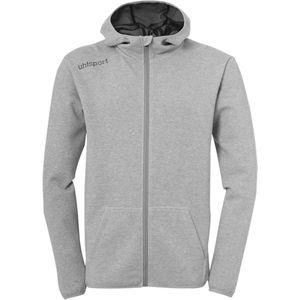 Uhlsport Essential Sweater Met Kap Kinderen - Donkergrijs Gemeleerd | Maat: 116
