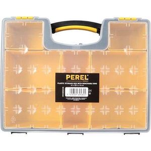 PLASTIC SORTEERDOOS MET UITNEEMBARE VAKKEN - 420 x 335 x 105 mm