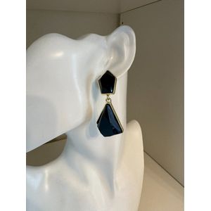 geometrische zwarte oorbellen | Moederdag | Verjaardagscadeau| Cadeautje| Valentijnsdag| Kado | sieraden | vaderdag | oorbellen | oorsieraden