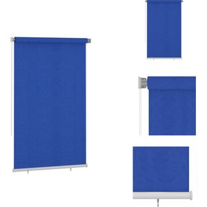vidaXL Buitenzonwering - 140 x 230 cm - Blauw - HDPE - UV-bescherming - Jaloezie