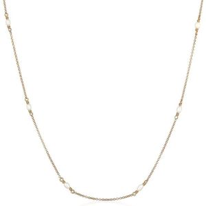 Elli Dames Halsketting Dames BasisTrend met Zoetwater Gekweekte Parels in 925 Sterling Zilver Verguld