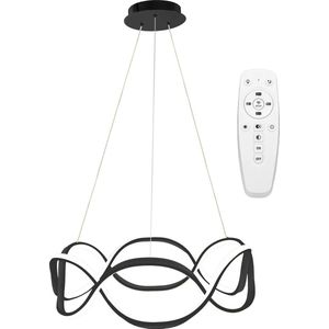 LED 1 hanglamp - lichtpunten met geïntegreerde LED-bron - Eetkamerlamp, zwarte kroonluchter, LED-eetkamerkroonluchter, verlichtingsarmatuur voor woonkamer