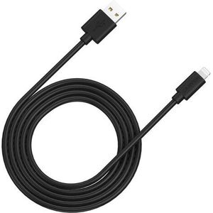 Canyon MFI -12 USB tot bliksemkabel 2mtr zwart - iPad/iPhone/iPod - Gegevenskabel - 200 cm kabellengte - Compatibel - Apple gecertificeerd