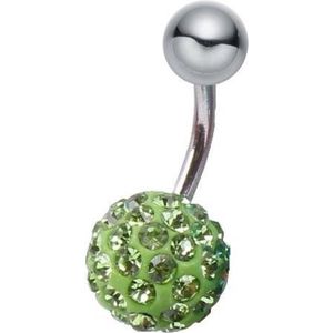 Fako Bijoux® - Navelpiercing - Disco Dots - Groen