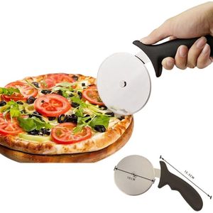 Decopatent® PRO Pizzaroller - RVS Pizzasnijder met kunststof handvat - Pizzames - Pizza snijder - Pizzaverdeler - Pizza roller 10Ø