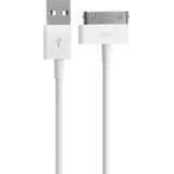 Mobiparts 30-pins naar USB kabel / wit - 1 meter