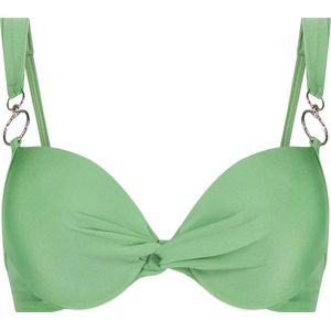 Hunkemöller Dames Badmode Voorgevormde push-up beugel bikinitop Mauritius - Groen - maat D70