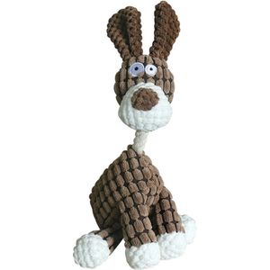 Trimmi knuffel hond - Honden speelgoed - Hond met piep - Pluche
