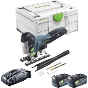 Festool CARVEX PSC 420 EB-Basic accu-pendeldecoupeerzaag 18 V 120 mm ( 576521 ) borstelloos + 2x accu 5.0 Ah + snellader + systainer