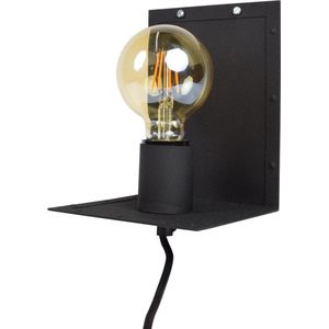 Urban Interiors Hook Wandlamp Zwart - Metaal - 12,5x14x18