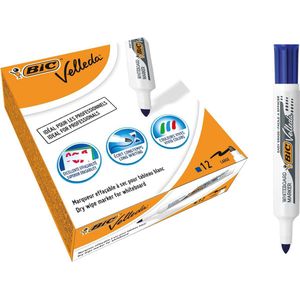 Bic whiteboardmarker Velleda 1711 blauw 12 stuks