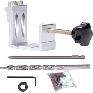 Houtbewerking Schuine Perforator Locator Hout Boren Gids Accessoires - Pocket Gat Jig Kit met Klepstandsteller