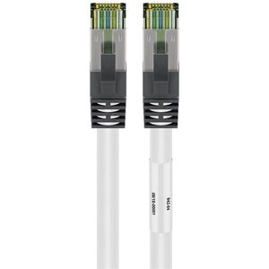 Premium S/FTP CAT8.1 40 Gigabit netwerkkabel / wit - LSZH - 25 meter