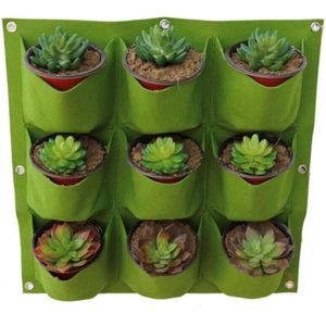 Jumada's - Hangende Plantenzak - Ophangbare plantenzak - Moestuin / Bloemen en Planten - 9 vakjes - 50 x 50 cm