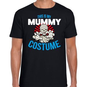 Verkleed t-shirt mummy costume zwart voor heren - Halloween kleding XXL